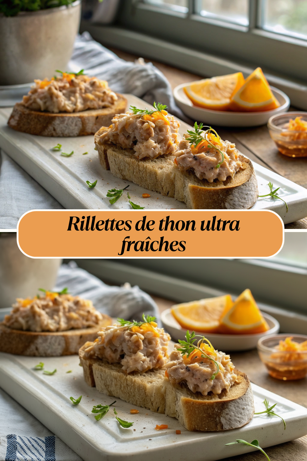 Rillettes de thon gingembre orange fraîches et faciles