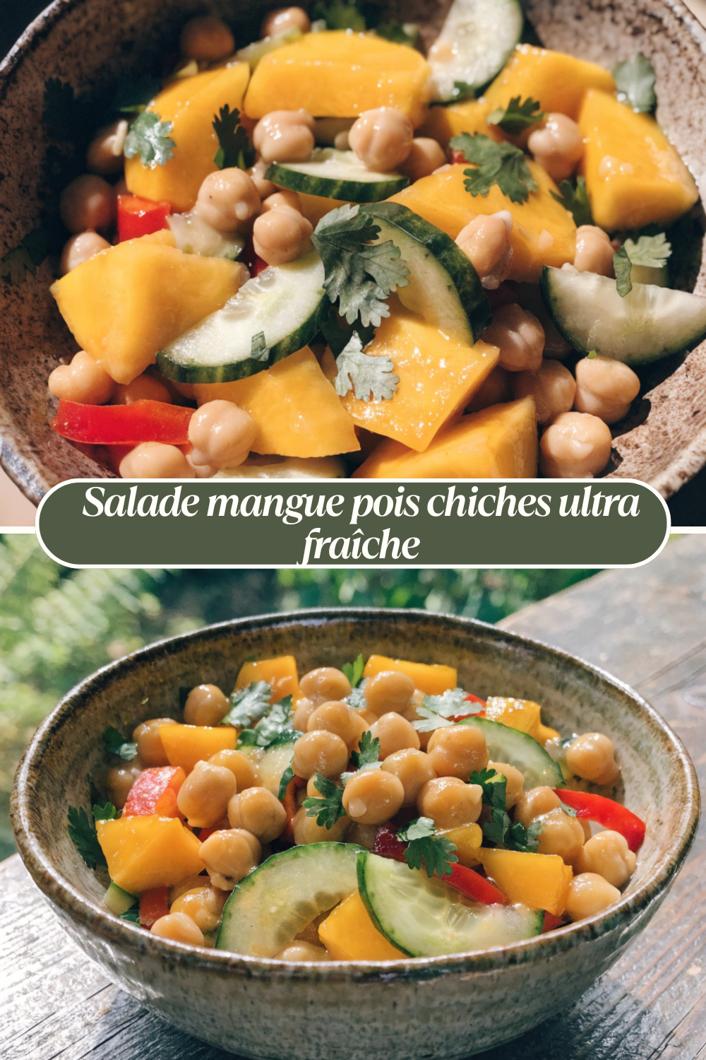 Protein-Packed Mango Chickpea Salad fraîche et saine