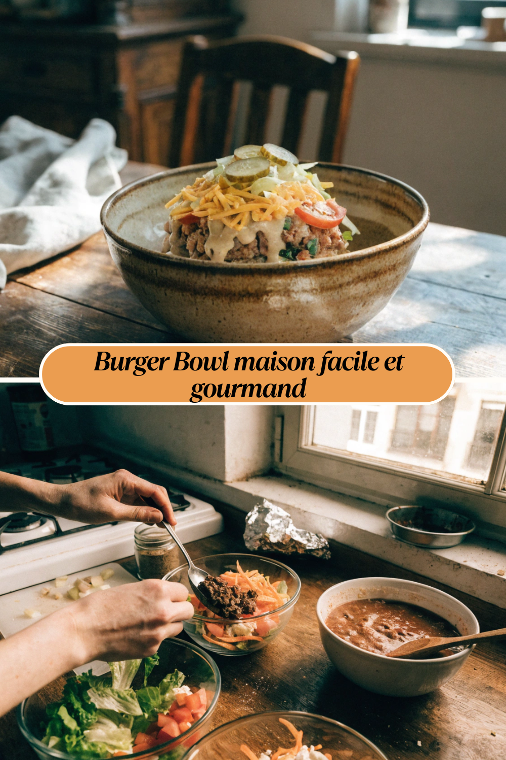 Burger Bowl maison – Toutes les saveurs du burger