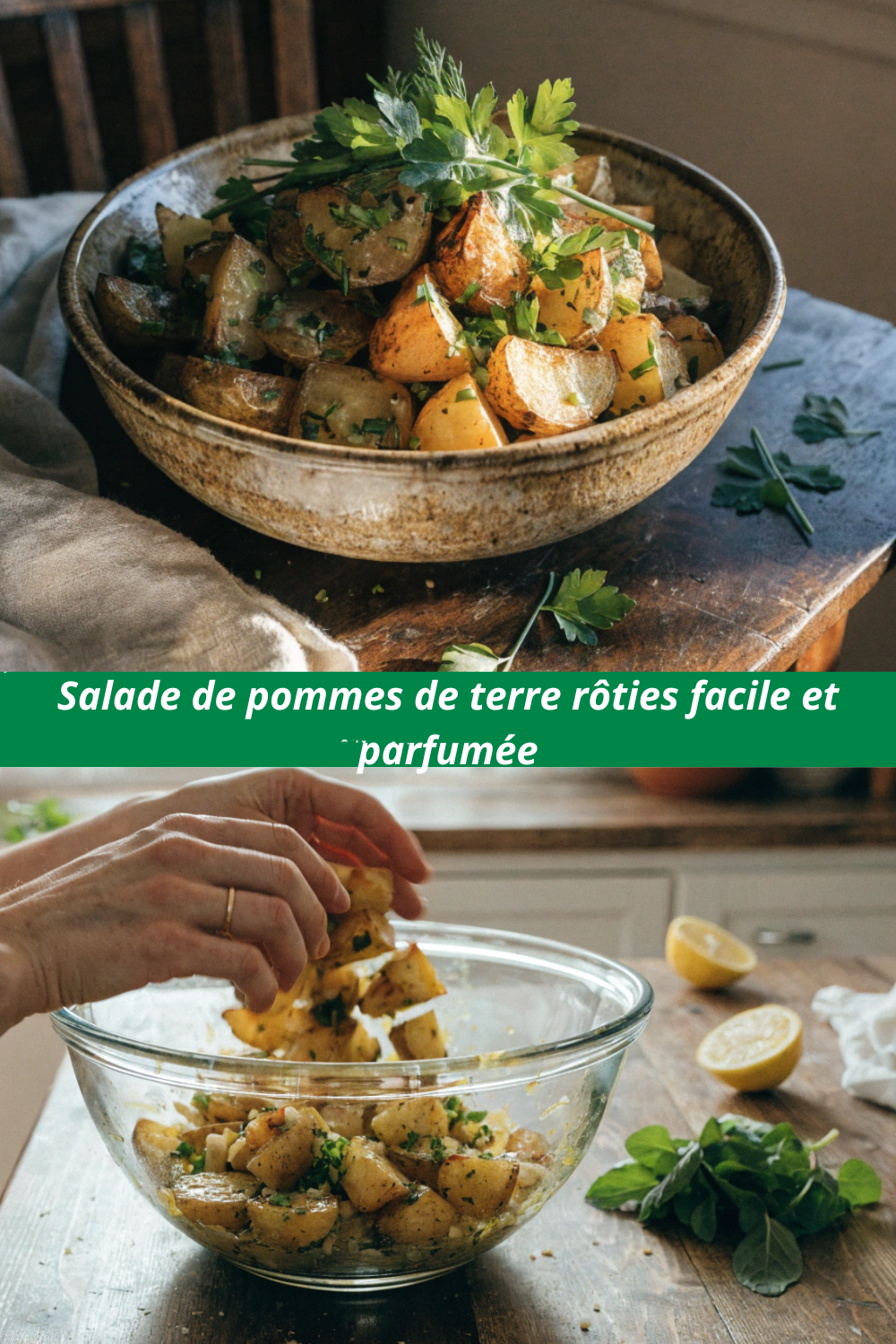 Salade de pommes de terre rôties aux herbes facile