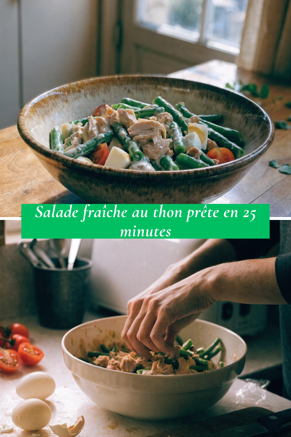 Salade de haricots verts au thon facile et fraîche
