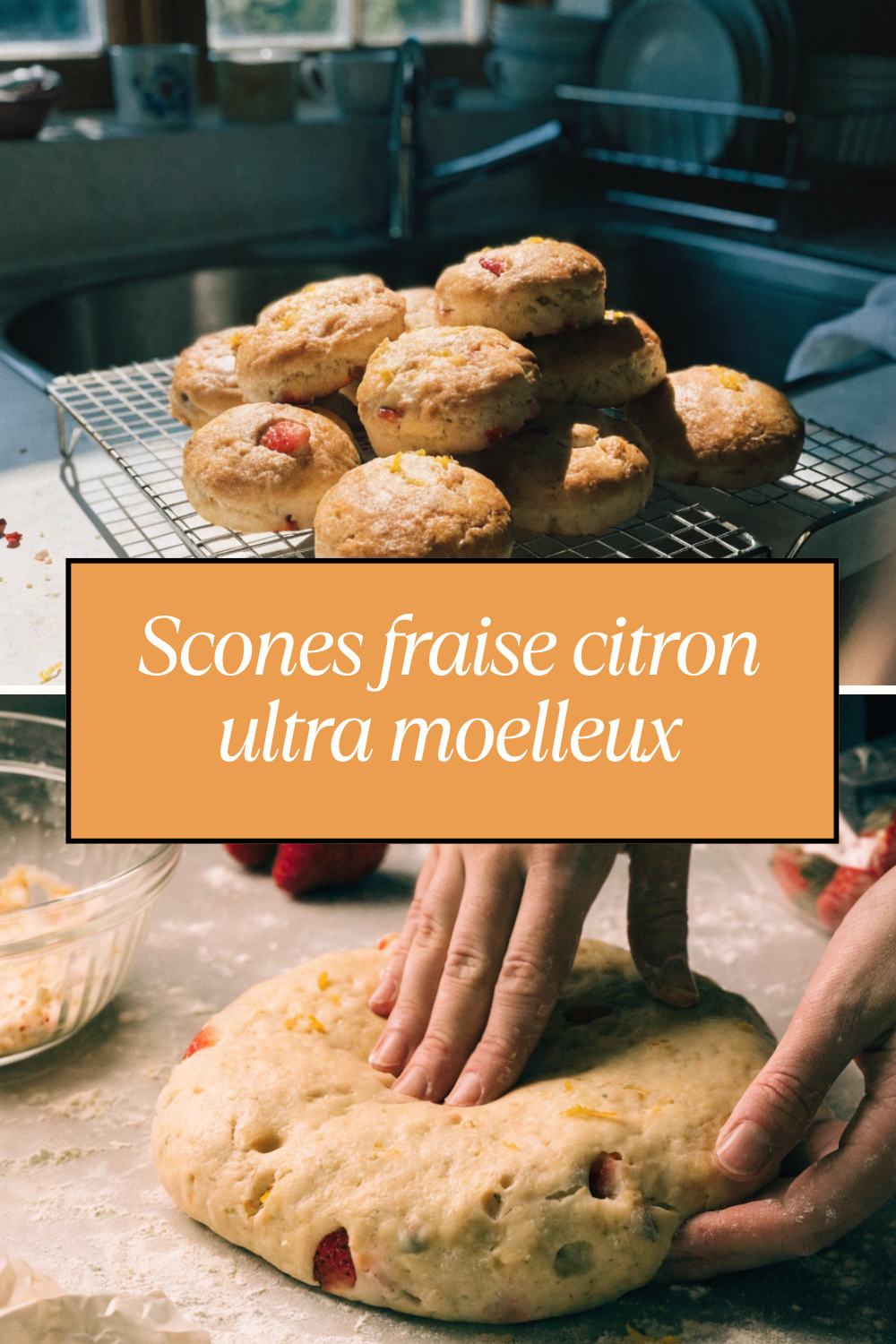 Strawberry Lemon Cream Scones faciles et moelleux